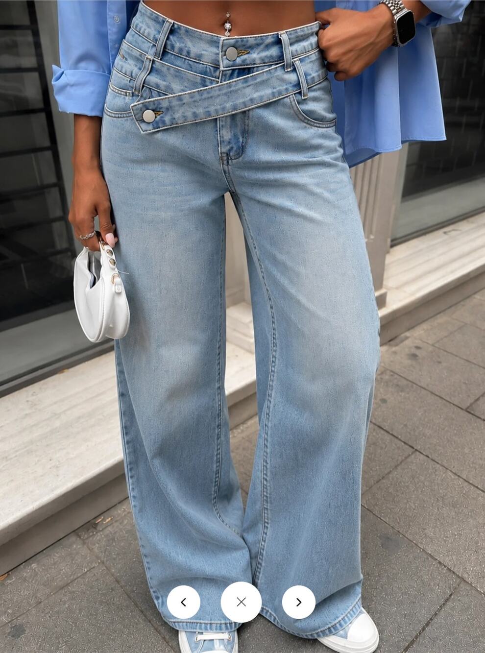 NWT Commense Double Waistband Wide Leg Jeans Sz XL